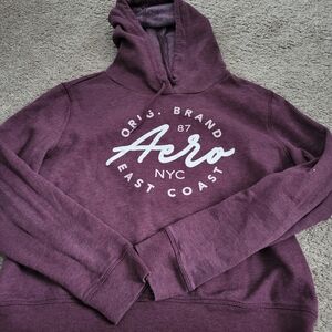 Aeropostale Maroon Hoodie Sweater